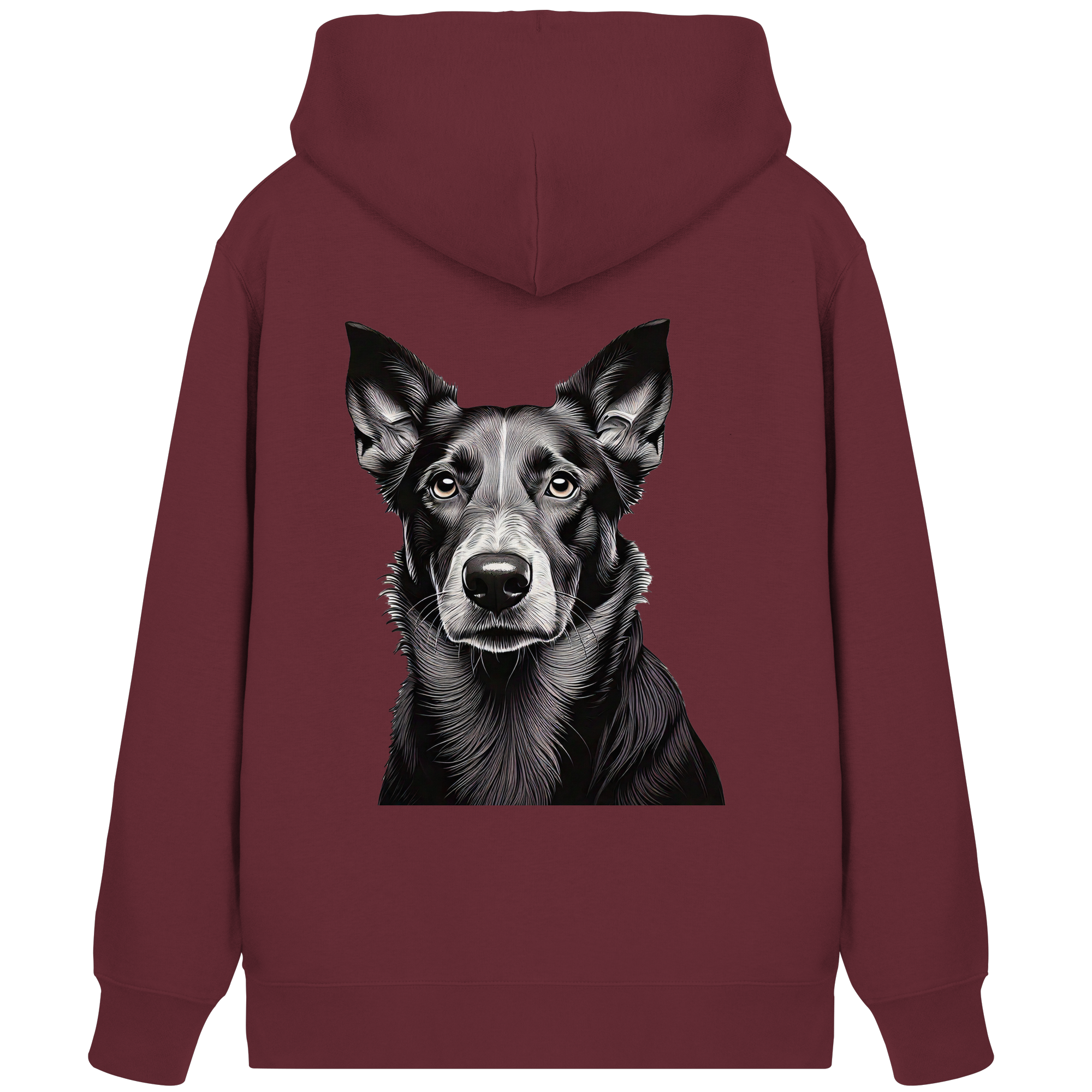 Der Hund - dein treuer Freund (s/w) - Organic Zipper