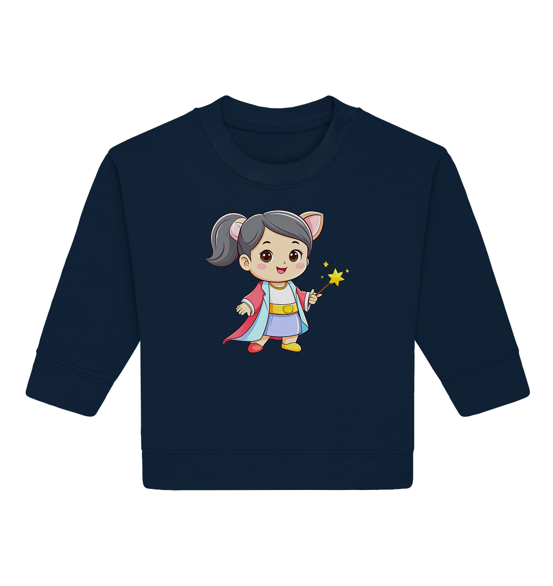 Zauberin mit Zauberstab - Baby Organic Sweatshirt