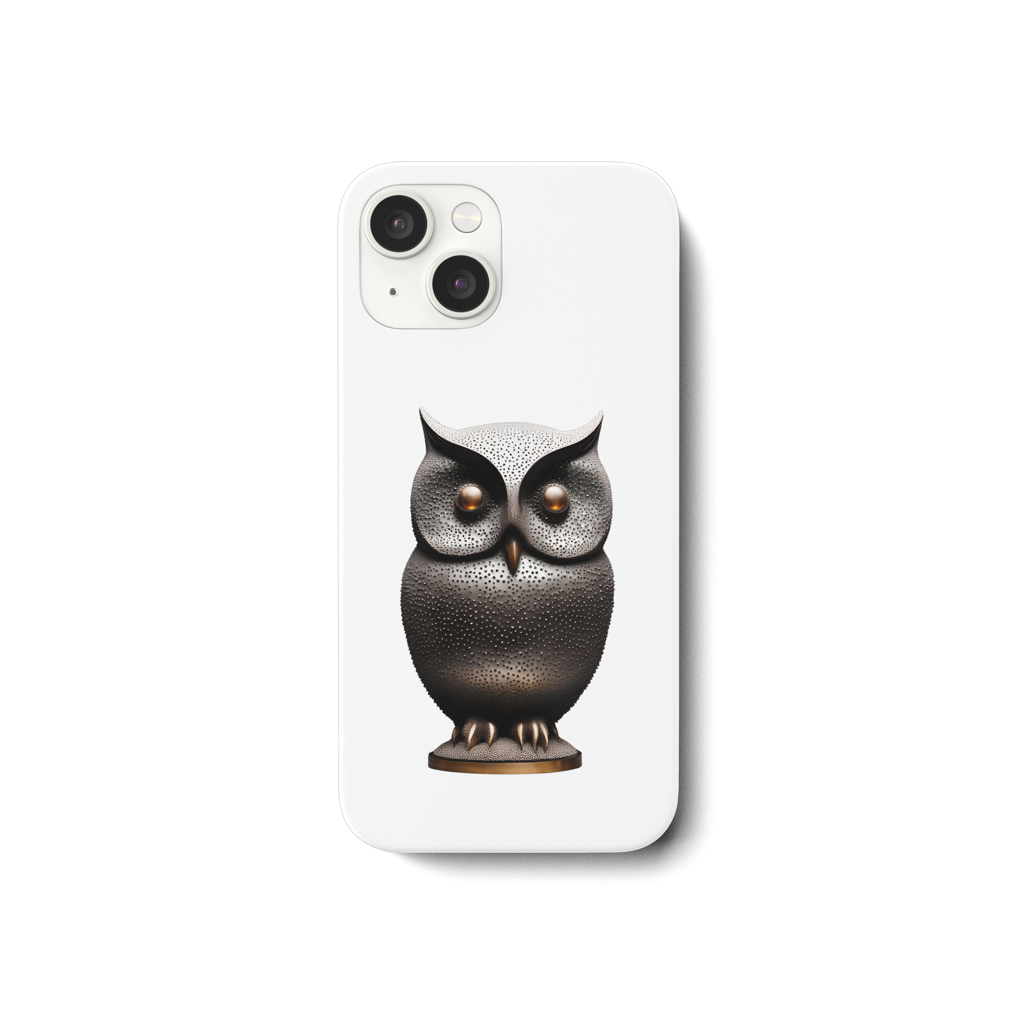 Print "Dunkle Eule" - iPhone 15 Handyhülle