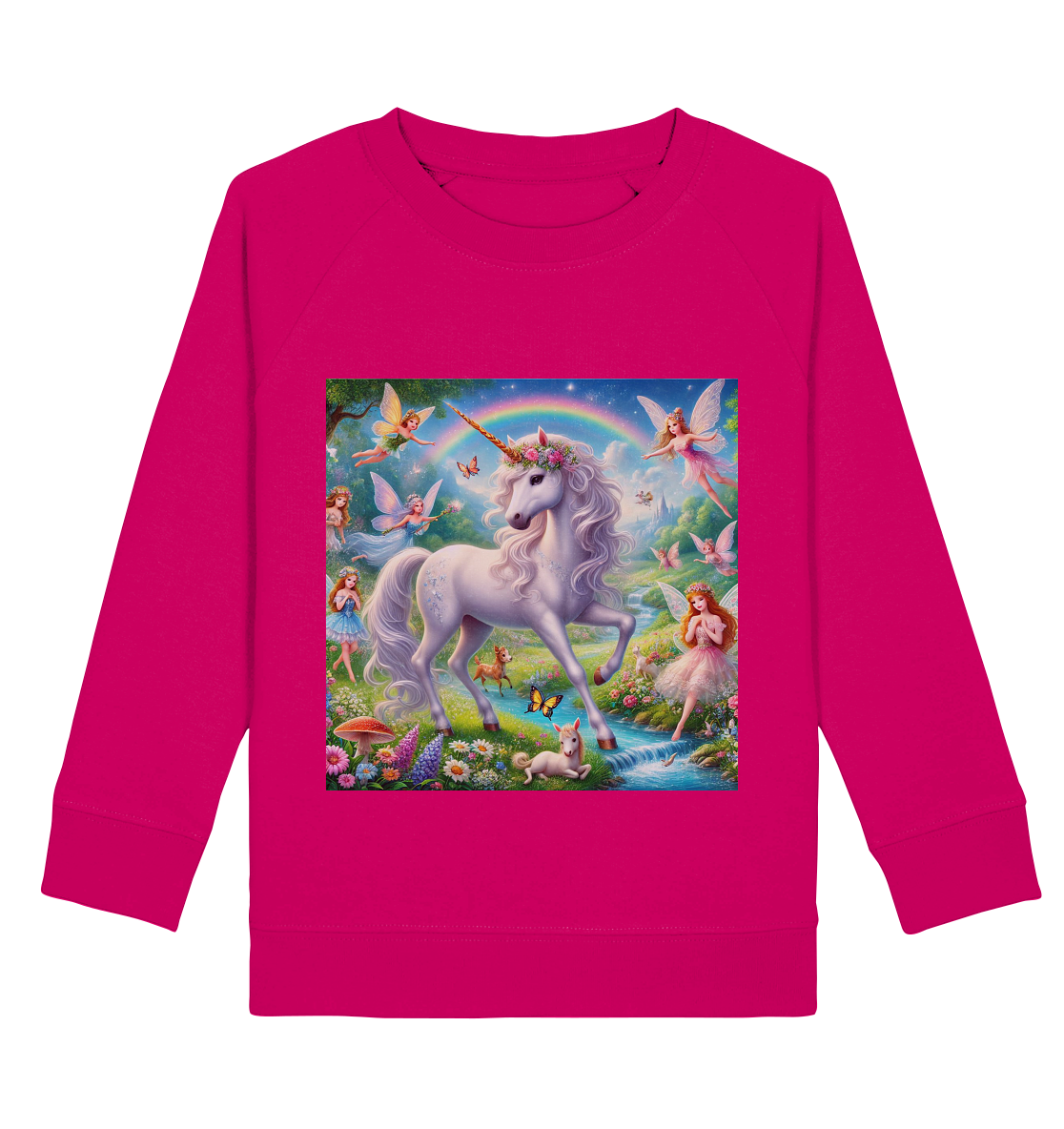 Einhorn mit Elfen - Kids Basic Sweatshirt