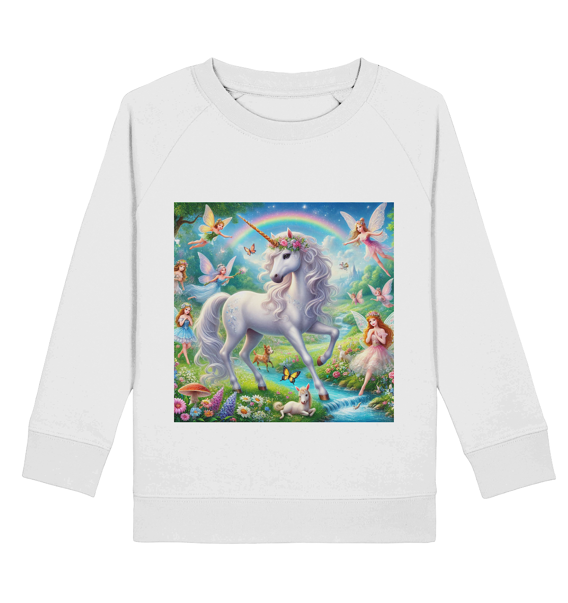 Einhorn mit Elfen - Kids Basic Sweatshirt