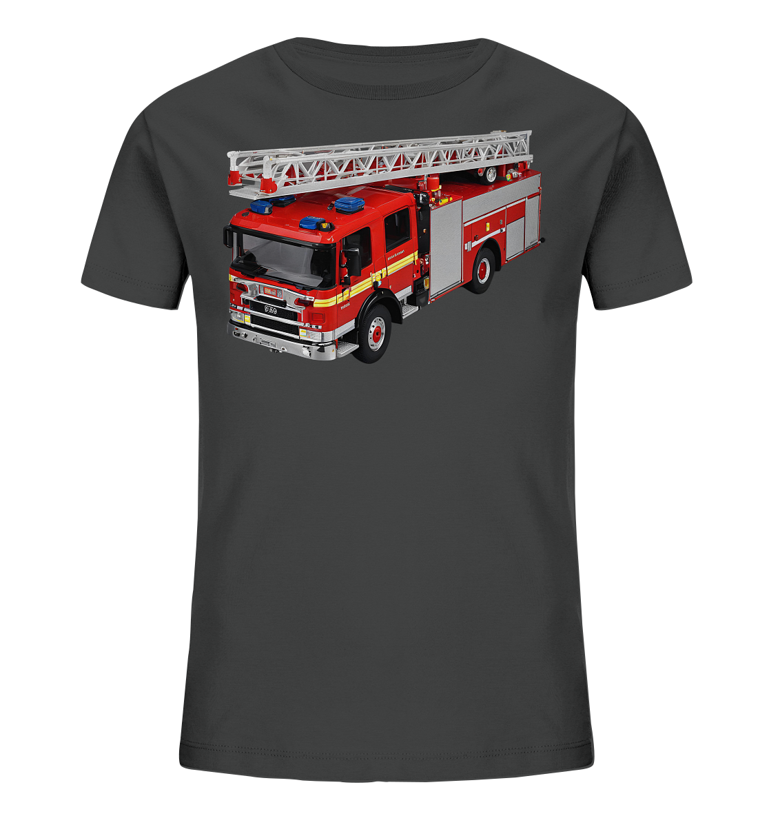 Feuerwehrauto mit Drehleiter - Kids Organic Shirt