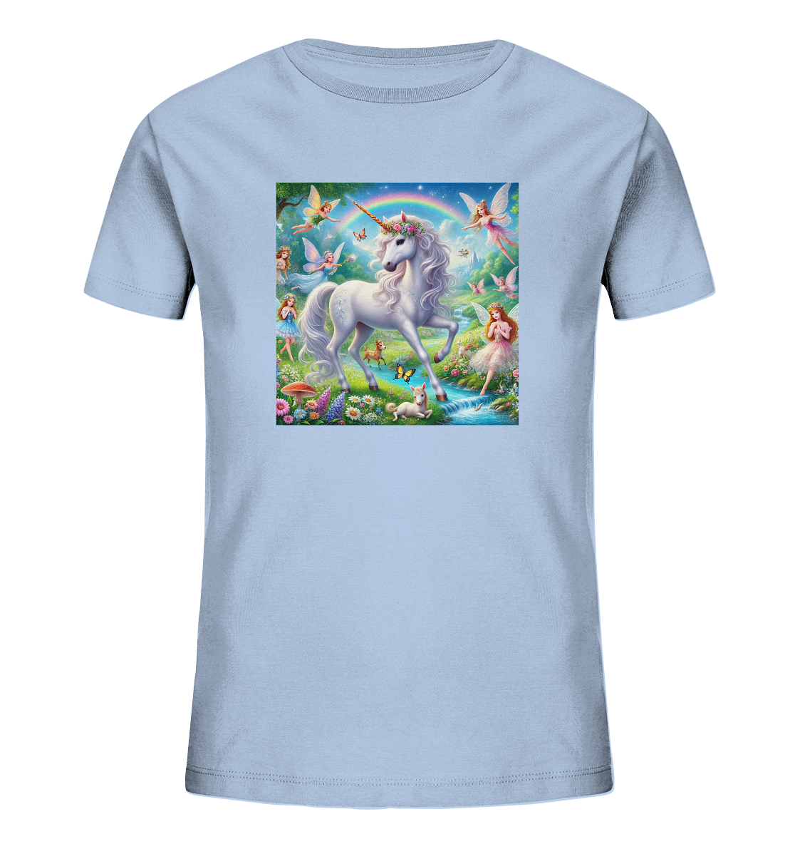 Einhorn mit Elfen - Kids Organic Shirt