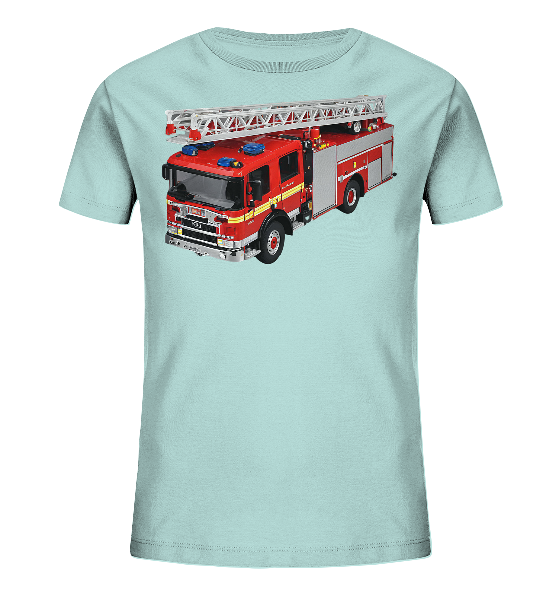 Feuerwehrauto mit Drehleiter - Kids Organic Shirt