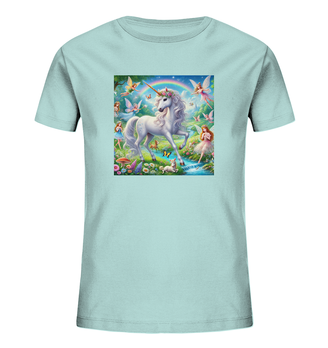 Einhorn mit Elfen - Kids Organic Shirt