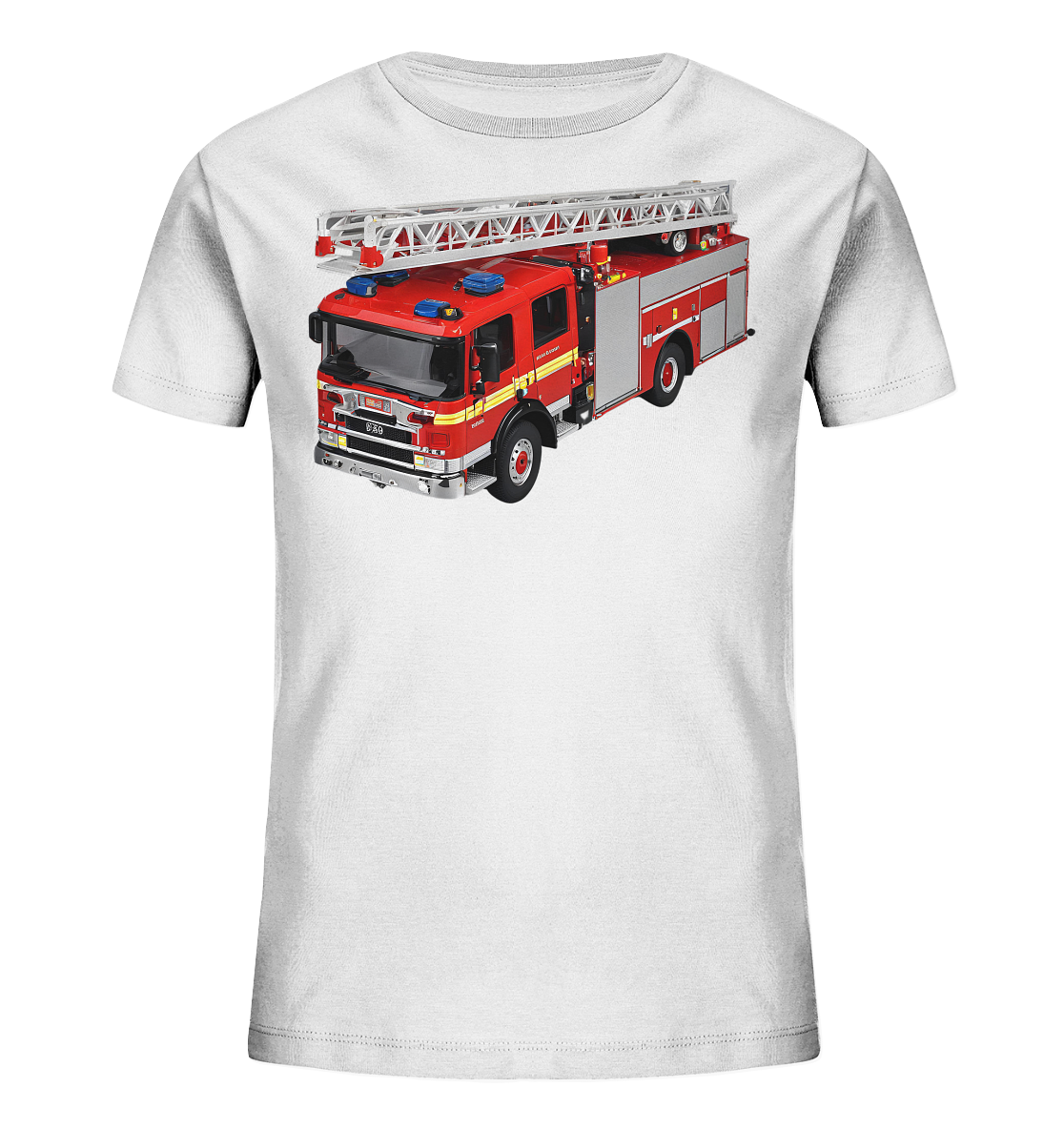 Feuerwehrauto mit Drehleiter - Kids Organic Shirt