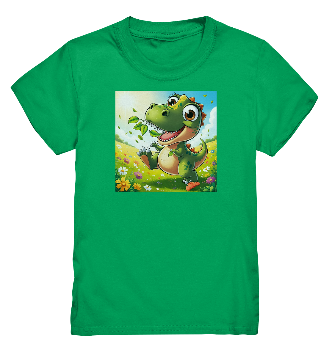 Dinosaurier auf einer Wiese - Kids Premium Shirt