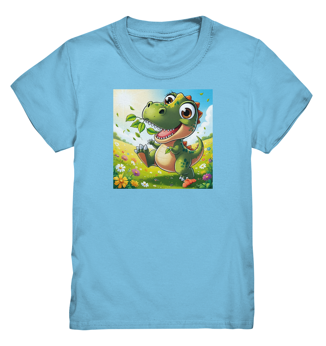 Dinosaurier auf einer Wiese - Kids Premium Shirt