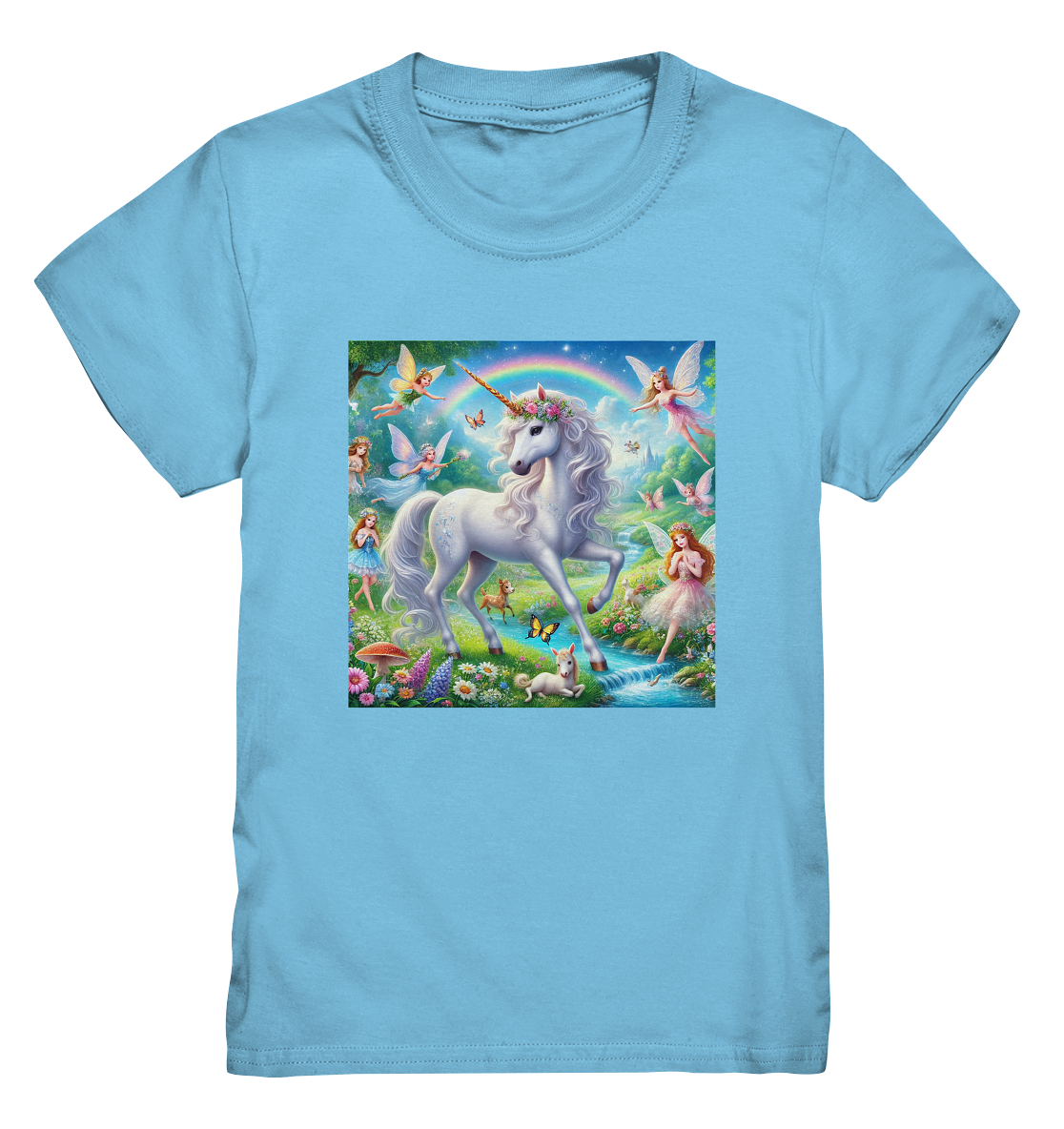 Einhorn mit Elfen - Kids Premium Shirt