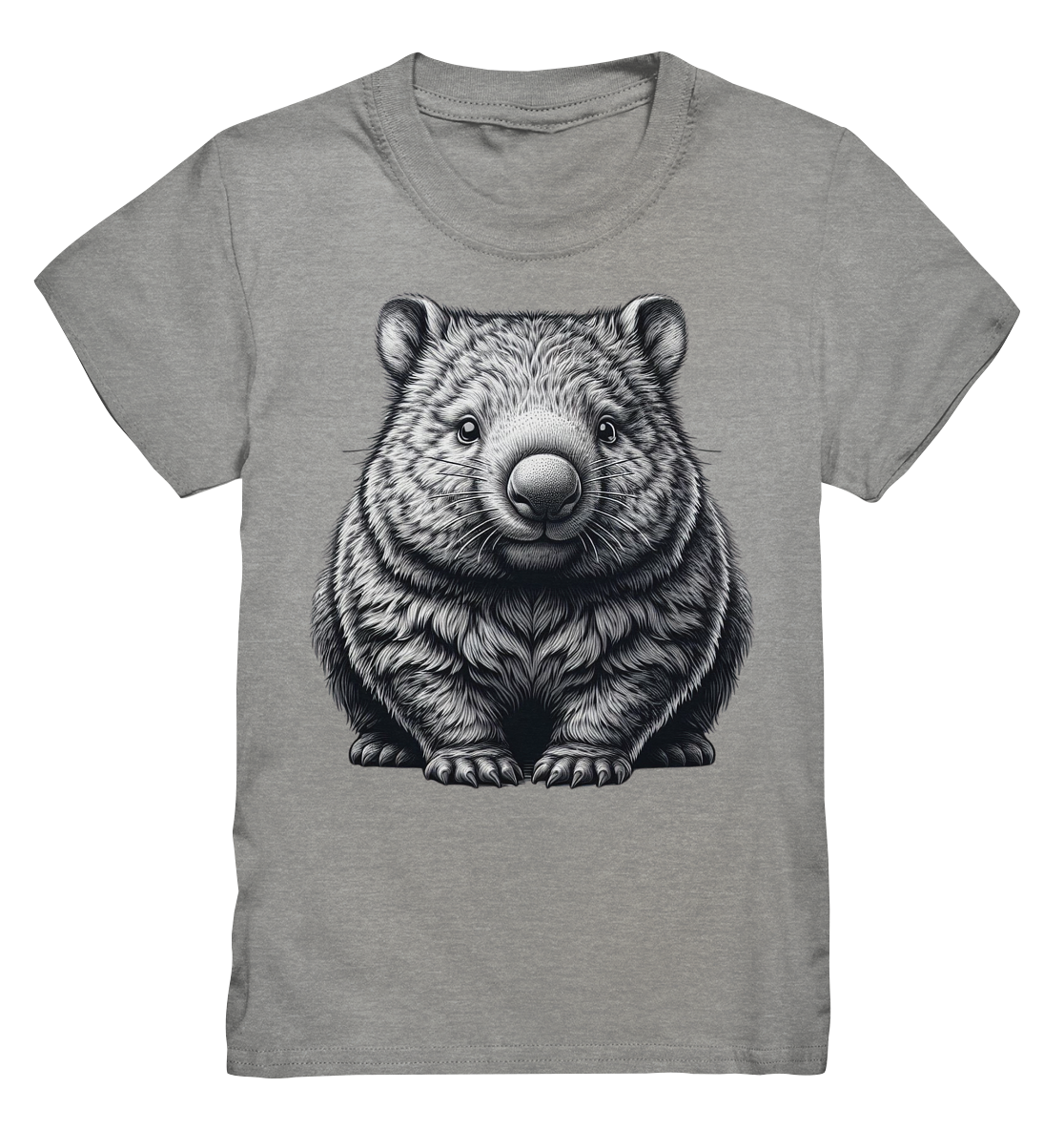 Wombat (S/W) Print - Kids Premium Shirt