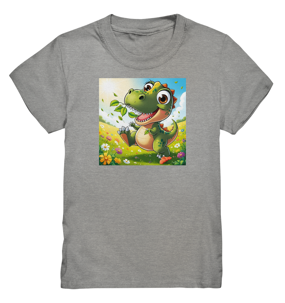 Dinosaurier auf einer Wiese - Kids Premium Shirt