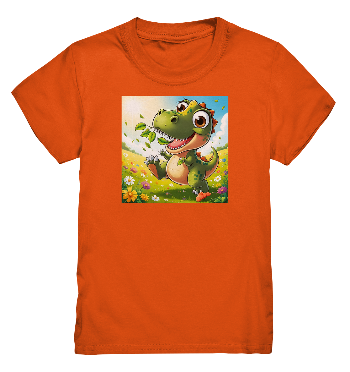 Dinosaurier auf einer Wiese - Kids Premium Shirt