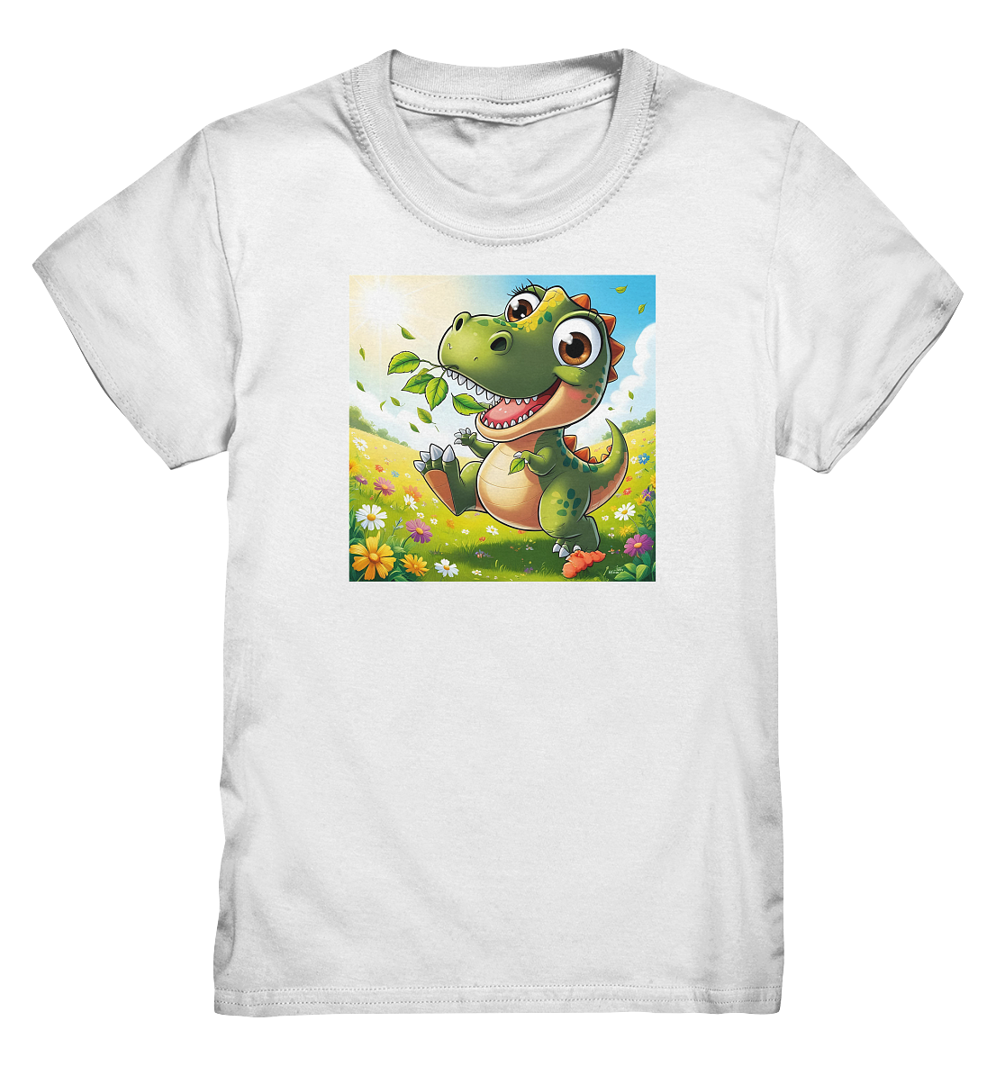 Dinosaurier auf einer Wiese - Kids Premium Shirt