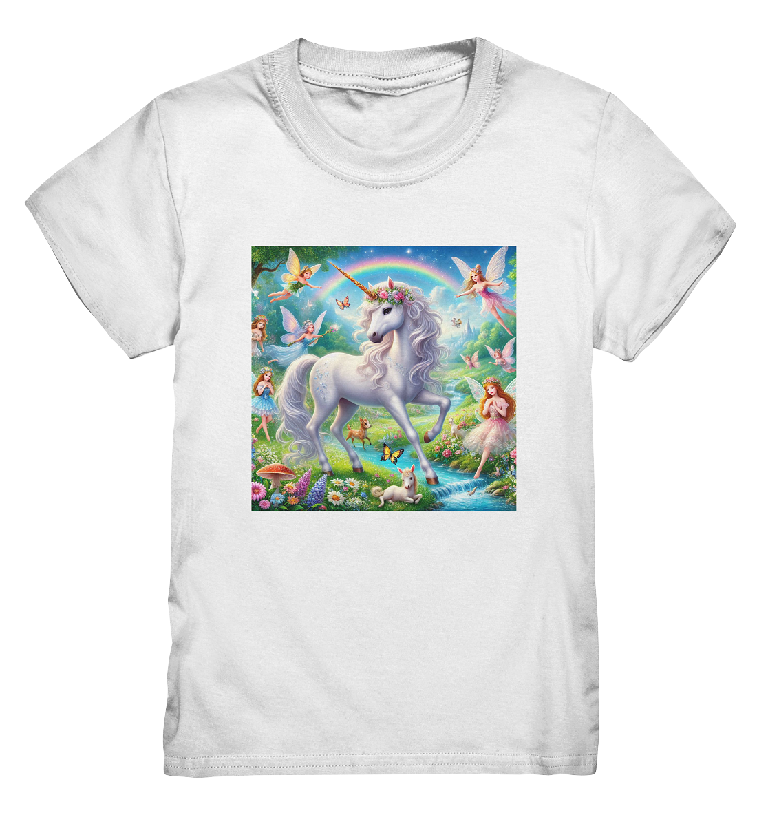 Einhorn mit Elfen - Kids Premium Shirt