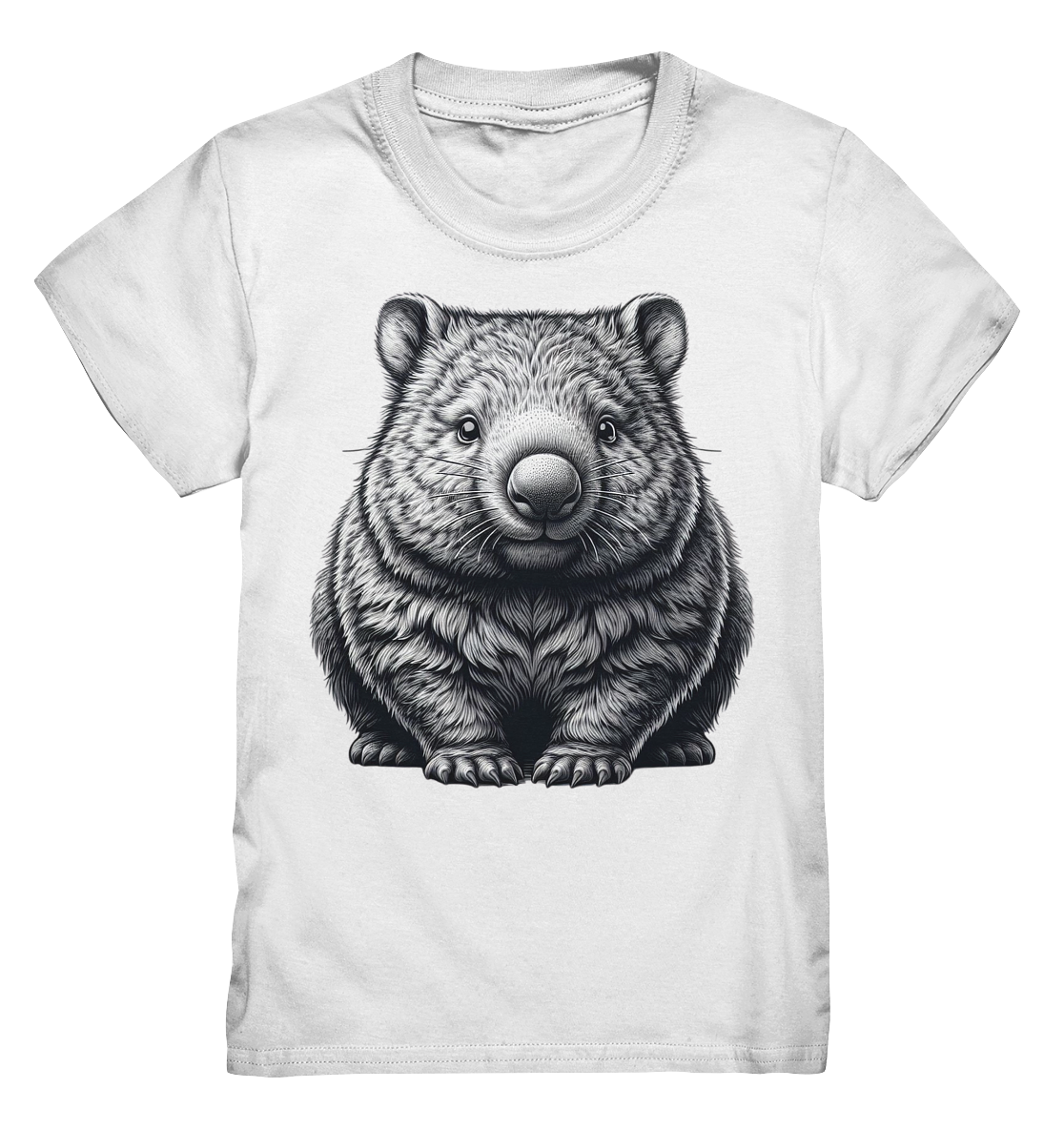 Wombat (S/W) Print - Kids Premium Shirt