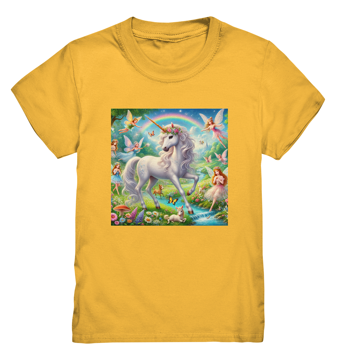 Einhorn mit Elfen - Kids Premium Shirt