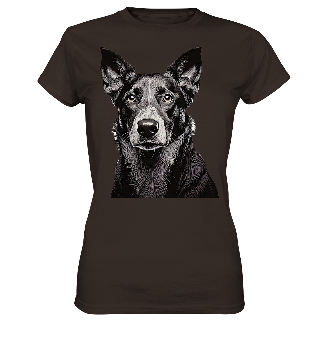 Der Hund - dein treuer Freund (s/w) - Ladies Premium Shirt