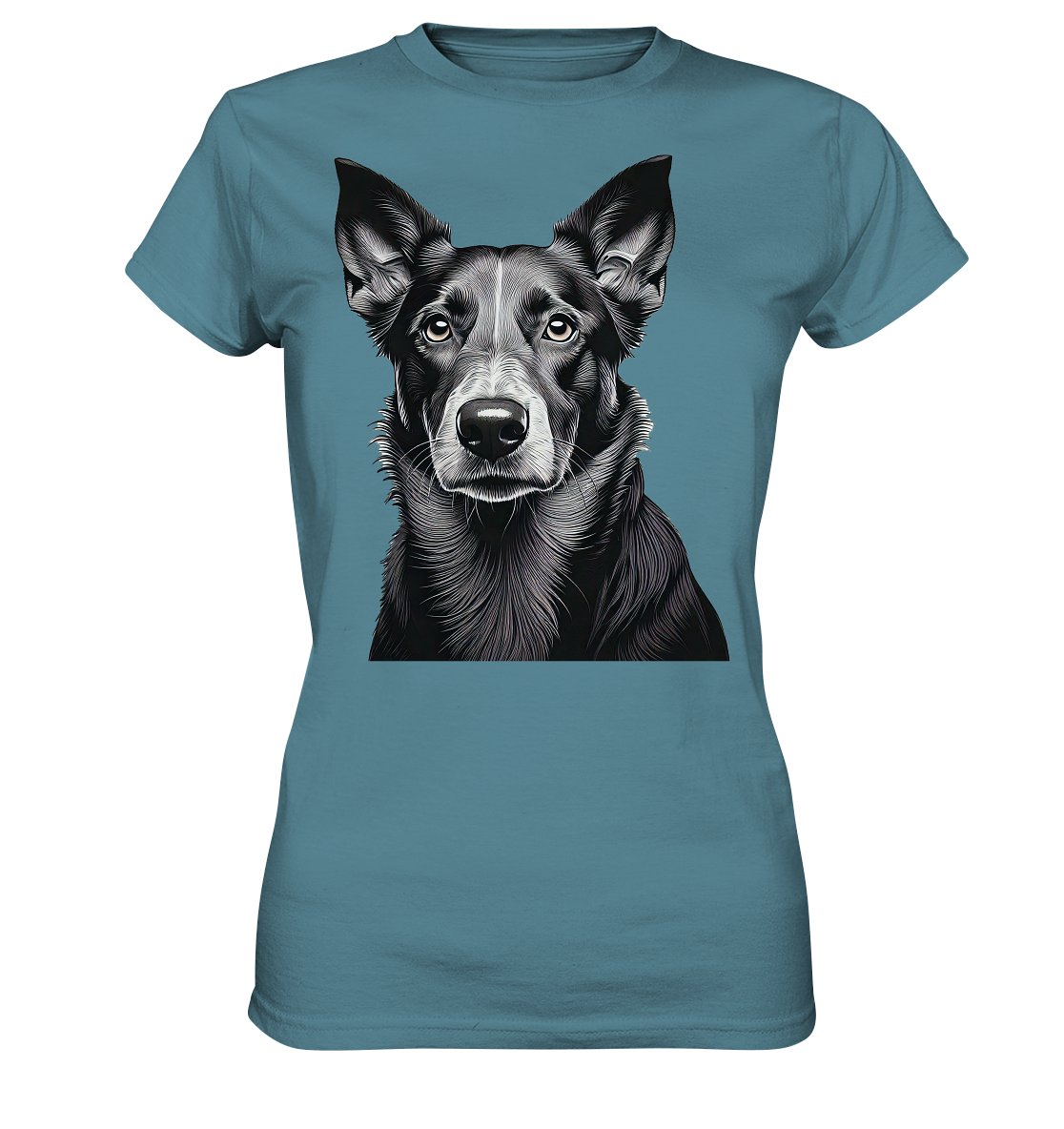 Der Hund - dein treuer Freund (s/w) - Ladies Premium Shirt