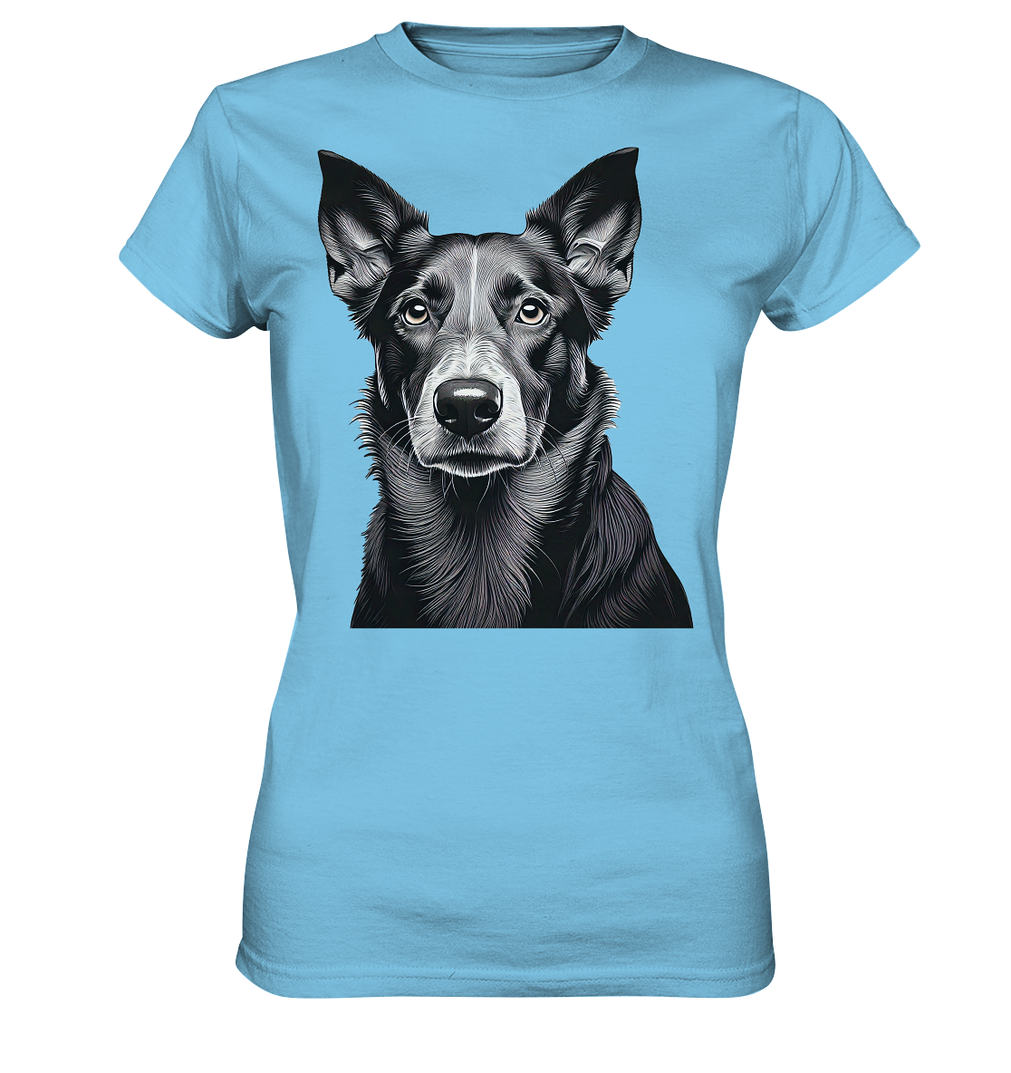 Der Hund - dein treuer Freund (s/w) - Ladies Premium Shirt