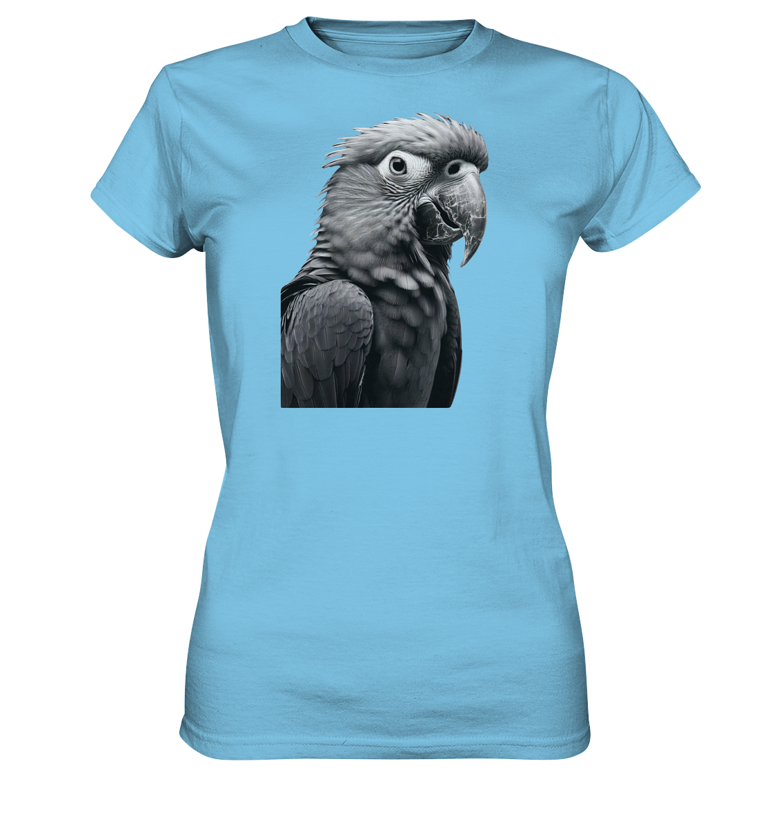 Papagei - Porträt (schwarz/weiss) - Ladies Premium Shirt