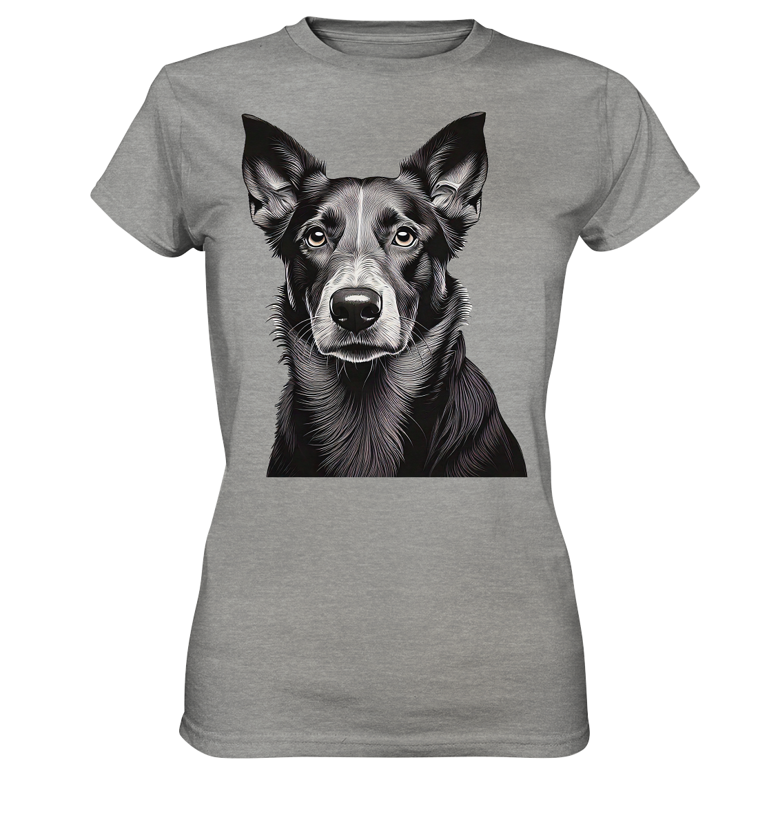 Der Hund - dein treuer Freund (s/w) - Ladies Premium Shirt