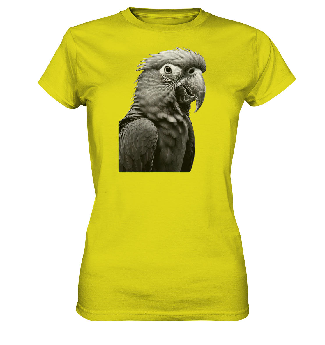 Papagei - Porträt (schwarz/weiss) - Ladies Premium Shirt