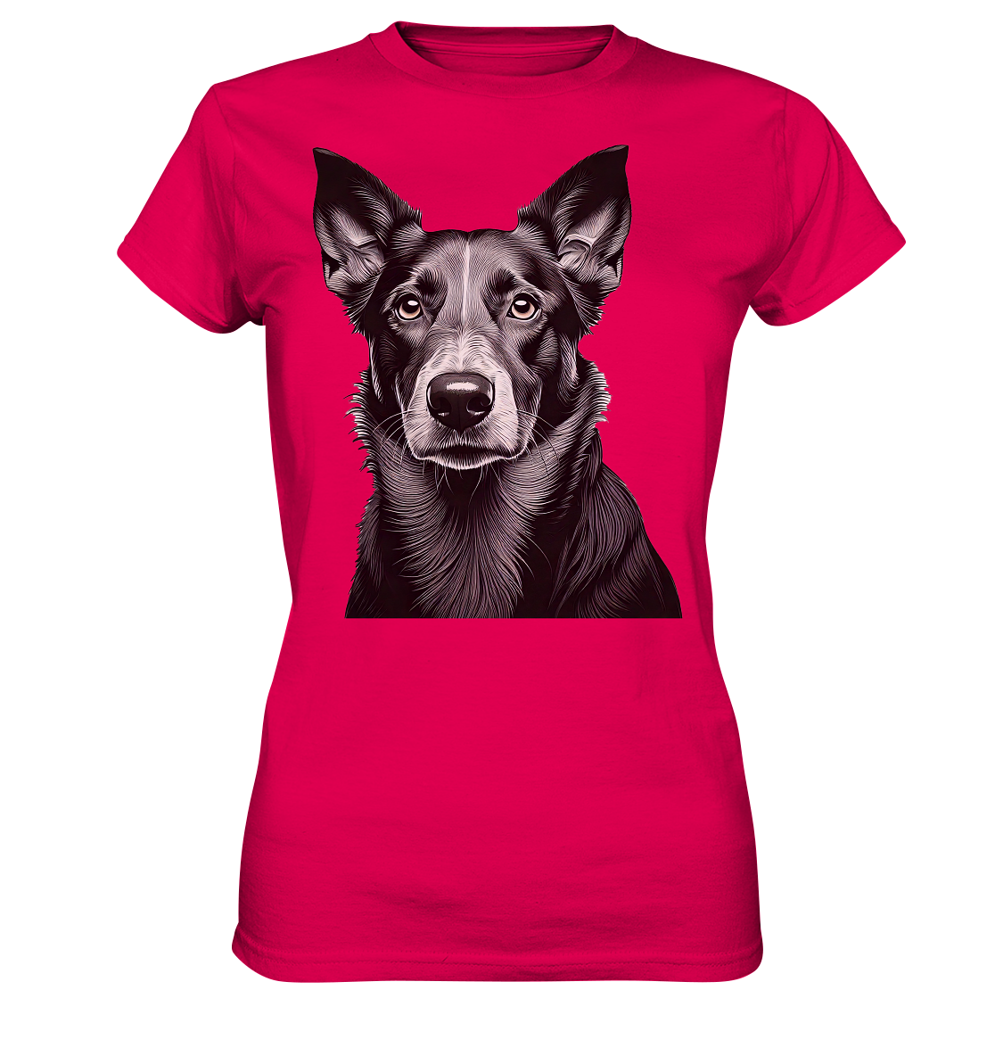 Der Hund - dein treuer Freund (s/w) - Ladies Premium Shirt