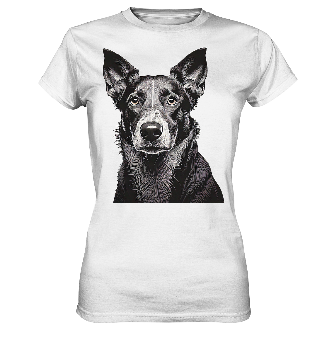 Der Hund - dein treuer Freund (s/w) - Ladies Premium Shirt