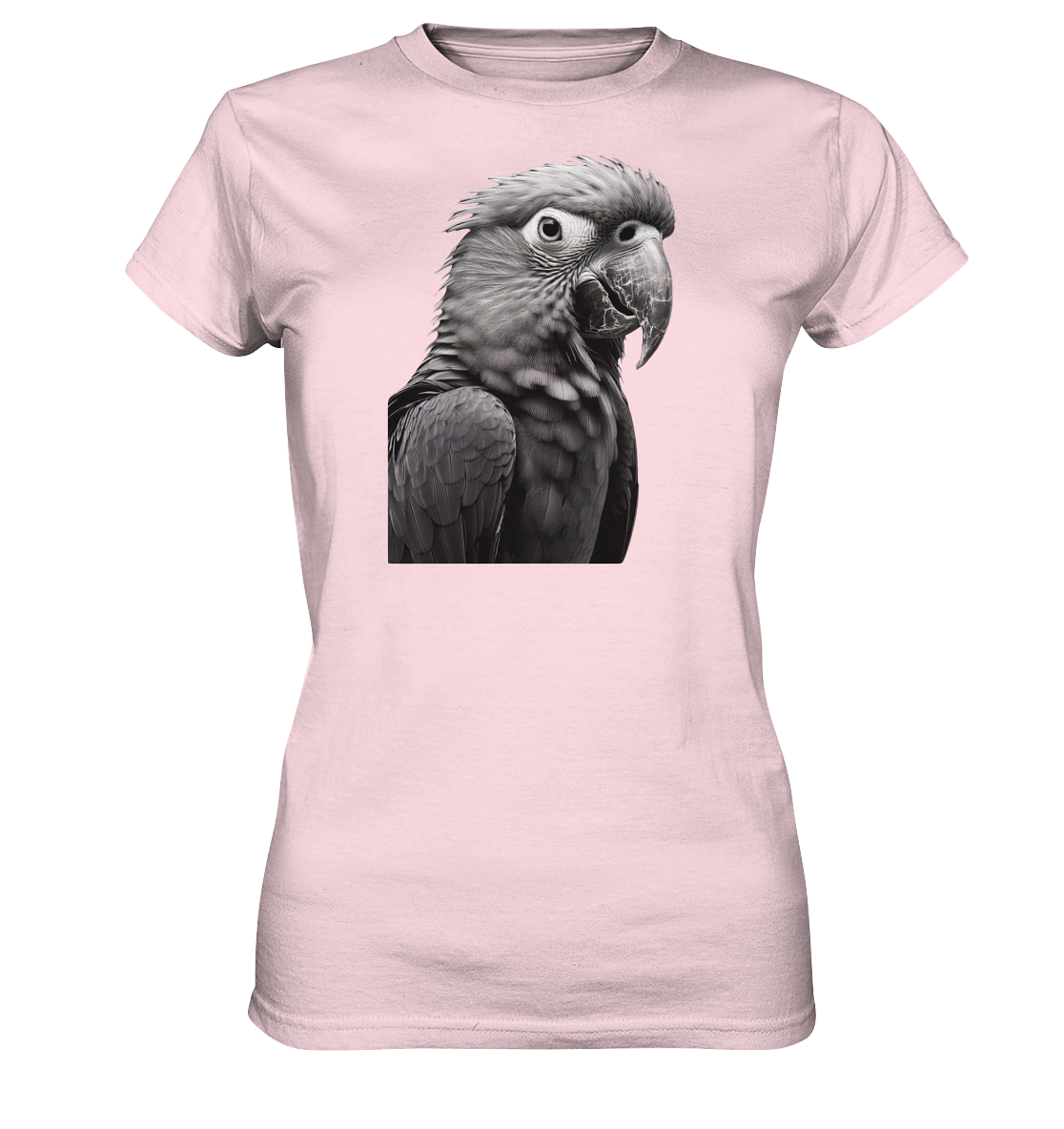 Papagei - Porträt (schwarz/weiss) - Ladies Premium Shirt