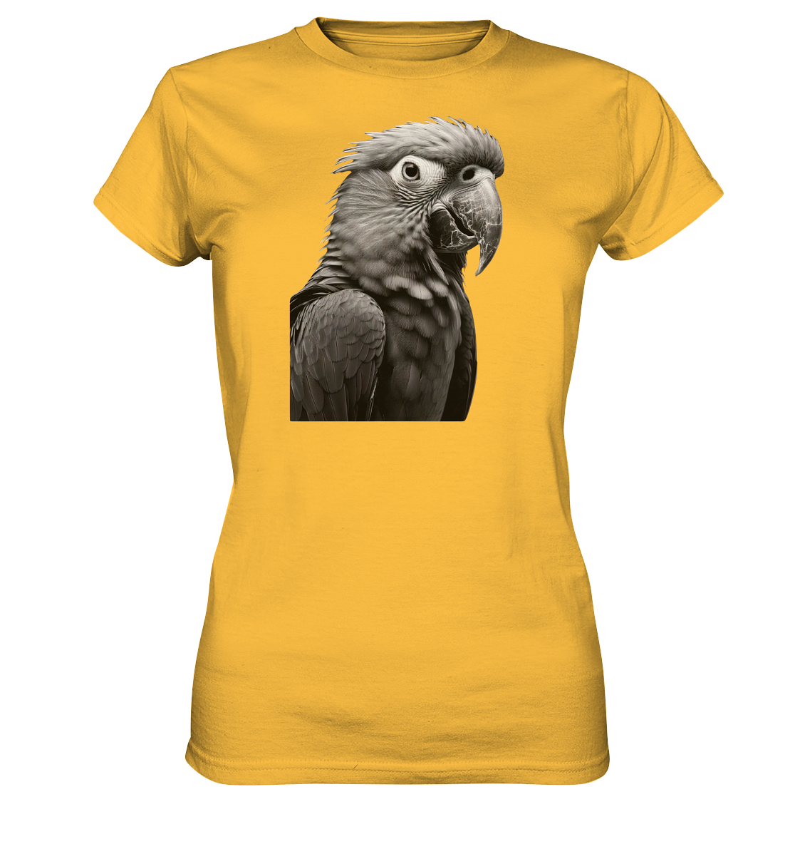 Papagei - Porträt (schwarz/weiss) - Ladies Premium Shirt