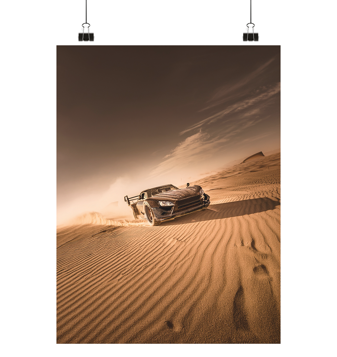 Sportfahrt in der Wüste - Poster Din A2 (hoch)