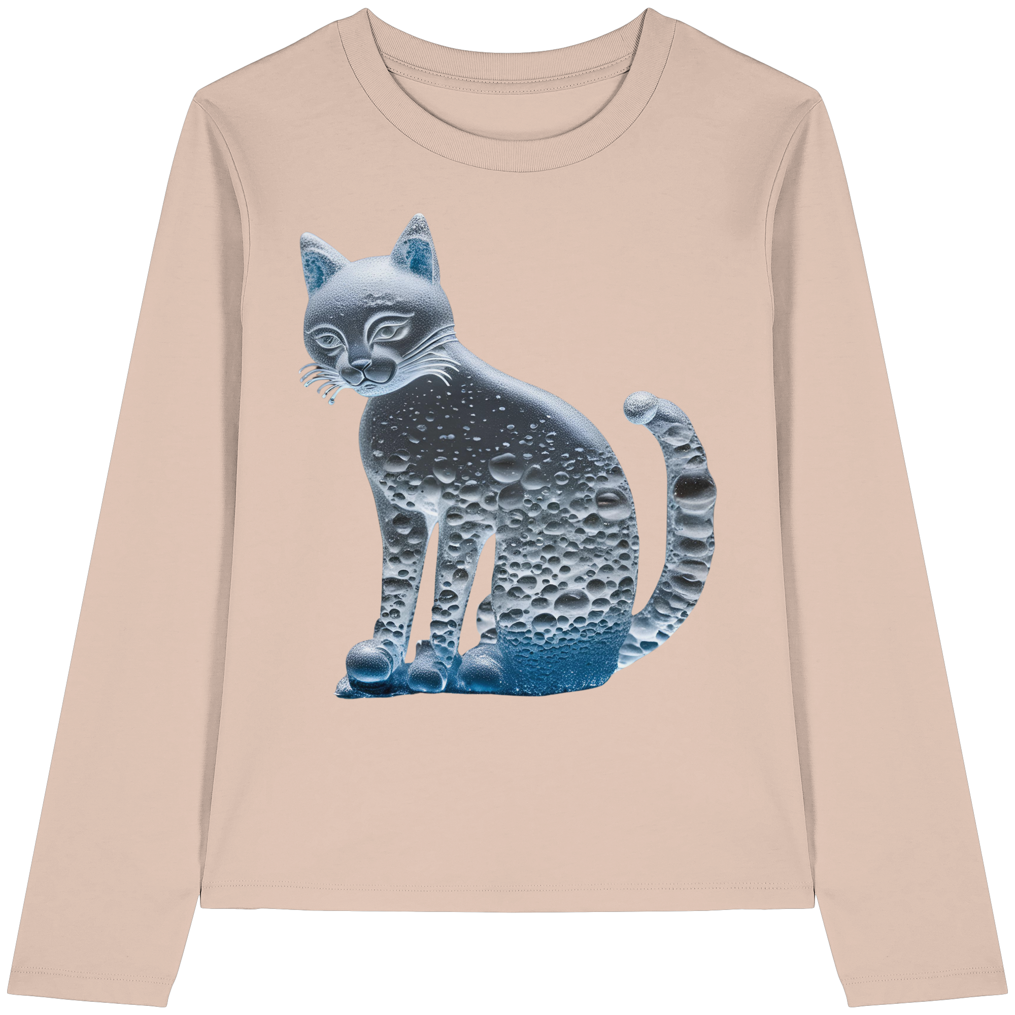 Print "Transparente Katze" - Womens Organic Longsleeve T-Shirt