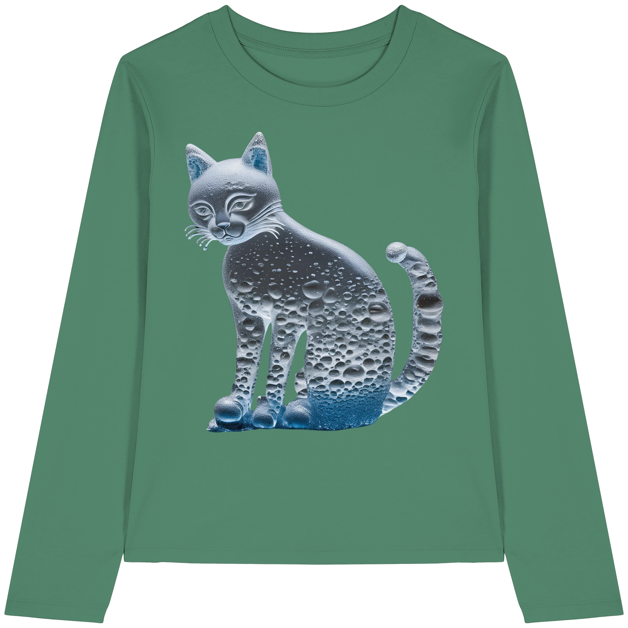 Print "Transparente Katze" - Womens Organic Longsleeve T-Shirt