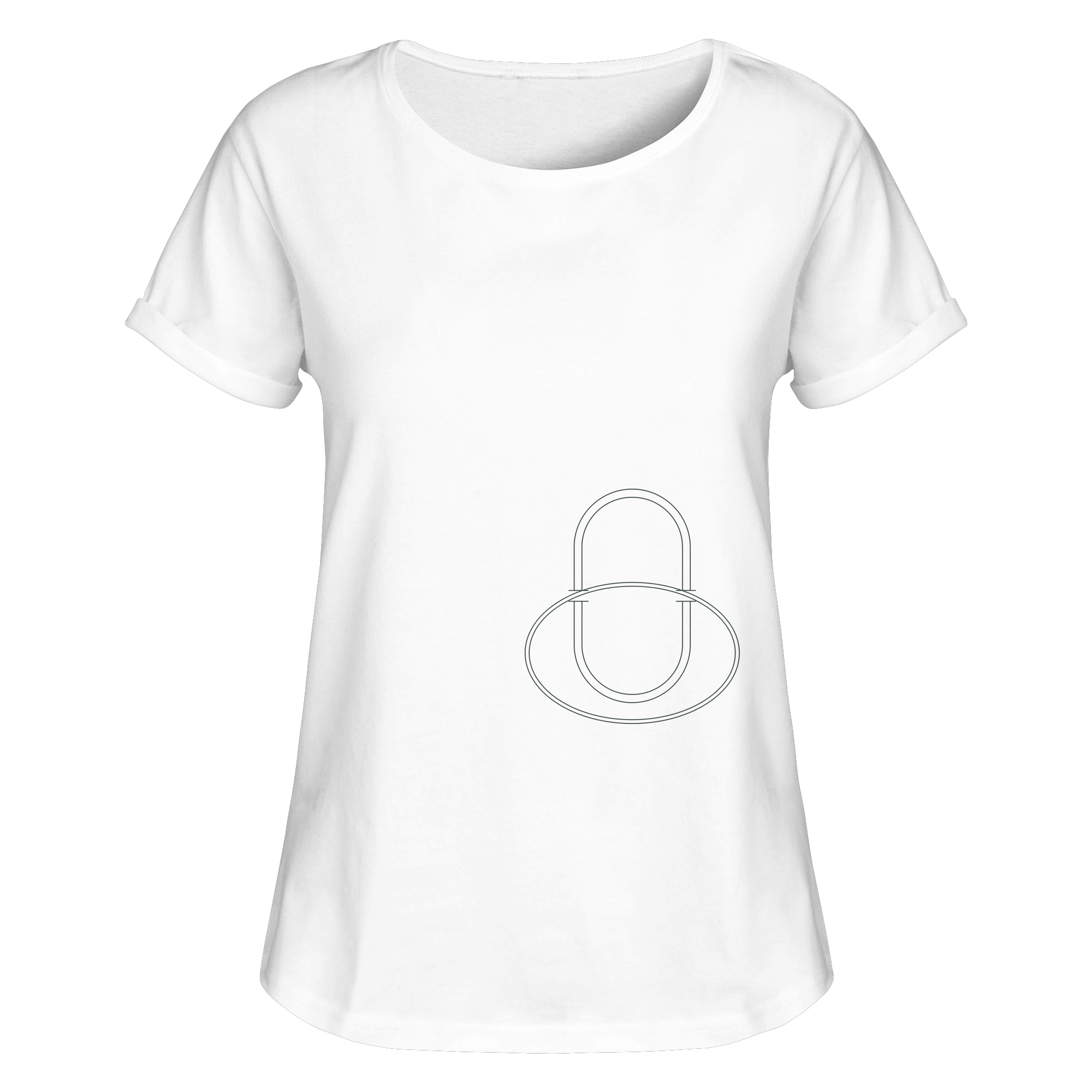 Print "Ovali collegati" - Womens Roll-Up T-Shirt